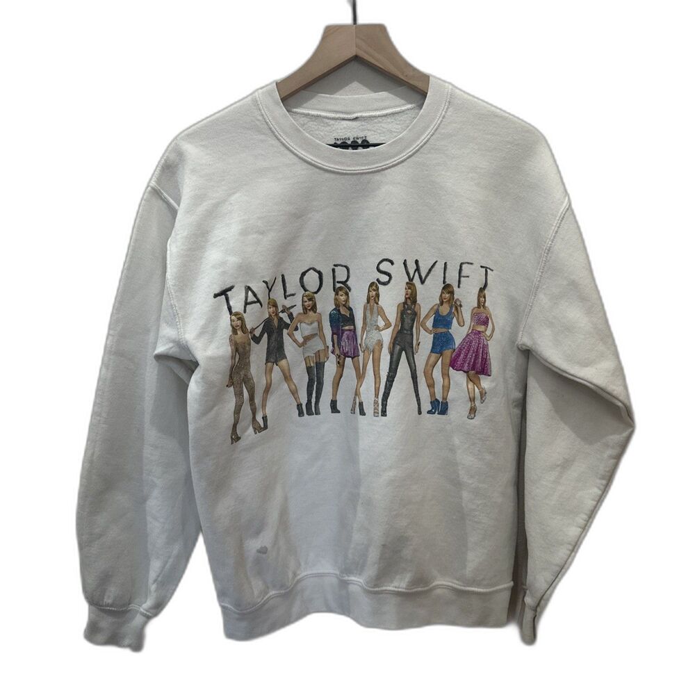 Taylor Swift 1989 (Taylor’s Version) Eras White Crewneck Sweatshirt Medium